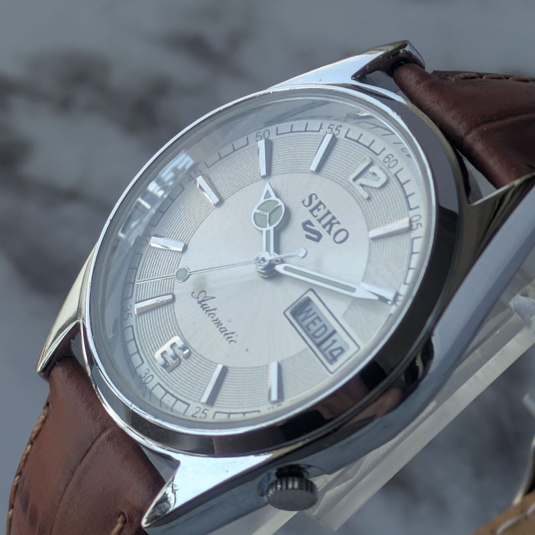 OH済 稼働品 SEIKO セイコー5 自動巻き 6309A 70s 80s ヴィンテージ 銀