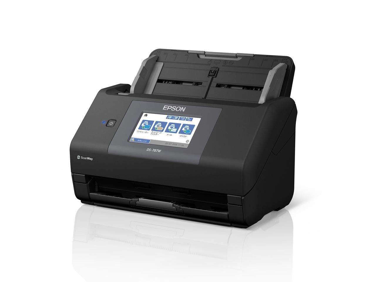 【新品・5営業日で発送】EPSON エプソン A4ドキュメントスキャナー DS-787W(シートフィード／両面同時読取／A4片面45枚／分／Wi-Fi対応／4.3型タッチパネル)(DS-787W)