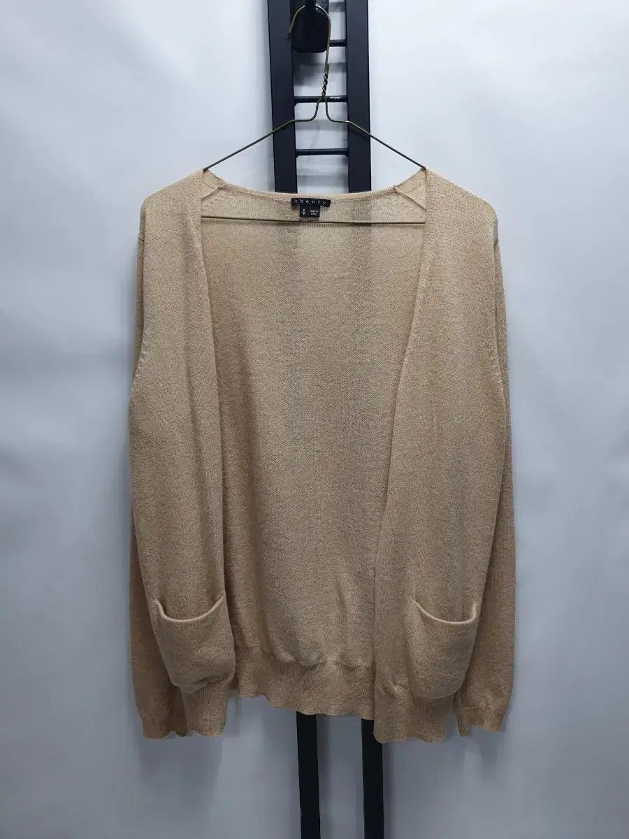 セオリー カーディガン カシミア 100% オープン ニット ベージュ s