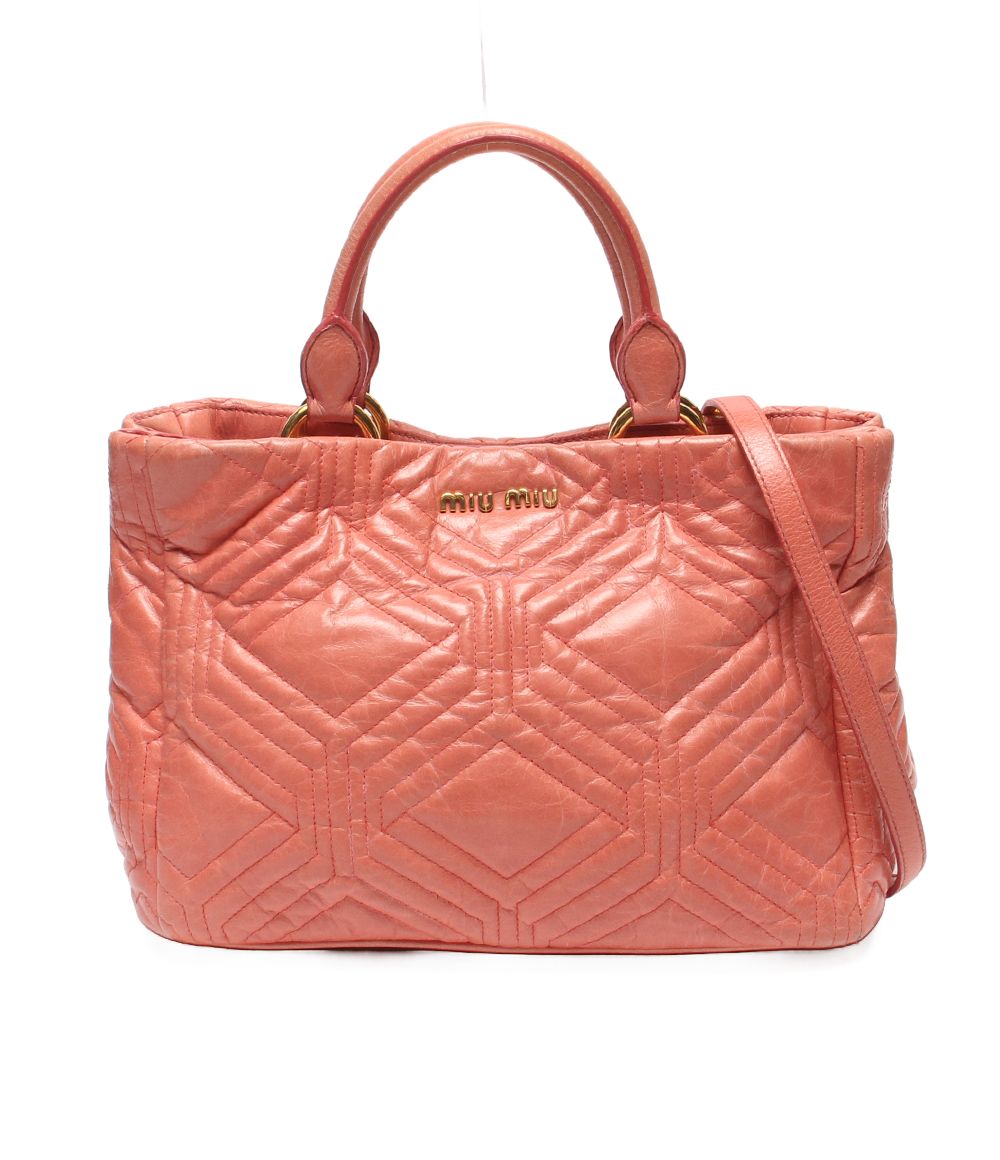ミュウ ミュウ 2WAYハンドバッグ ショルダーバッグ 斜め掛け 肩掛け RN0928 レディース Miu Miu