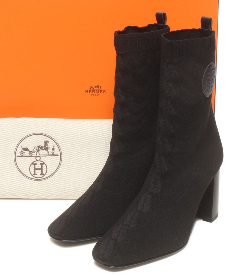 美品 エルメス ショートブーツ ジェナ レディース SIZE 37 HERMES