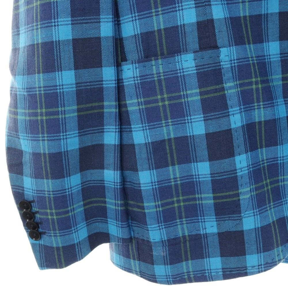 中古】イザイア ISAIA ウールリネンシルクカシミヤ チェック 2B