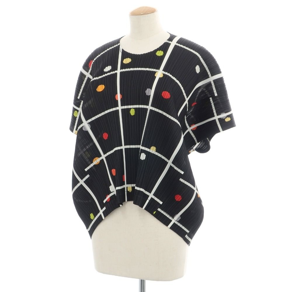 【中古】プリーツプリーズ PLEATS PLEASE 2026年春夏 プリーツ カットソー・ブラウス ブラック【サイズ表記なし（L位）】【レディース】