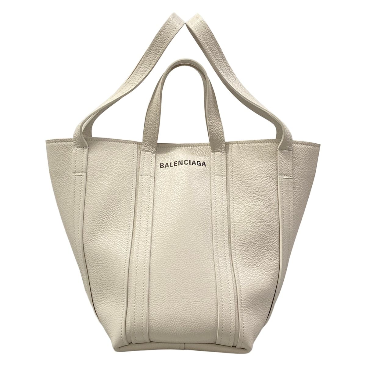 BALENCIAGA(バレンシアガ) トートバッグ エブリデイ 2.0 ノース サウス スモール ショルダートートバッグ 672791 ライトグレー レザー