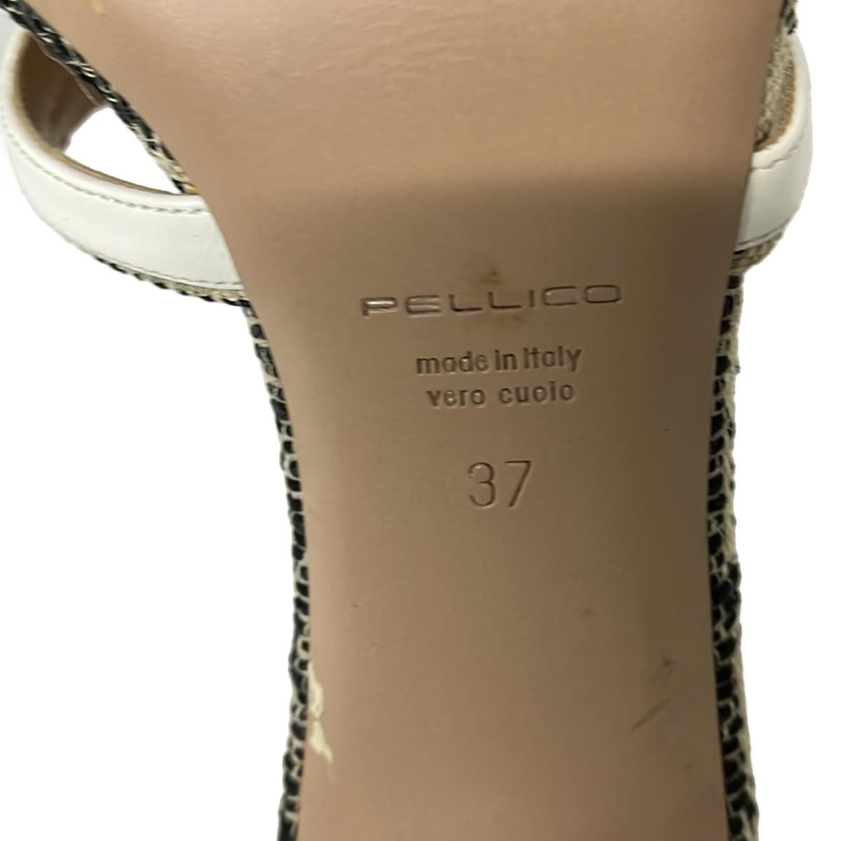 PELLICO(ペリーコ) ミュール 37 レディース - ベージュ×黒×白 チェック柄 レザー PELLICO(ペリーコ) ミュール 37 レディース - ベージュ×黒×白 チェック柄 レザー