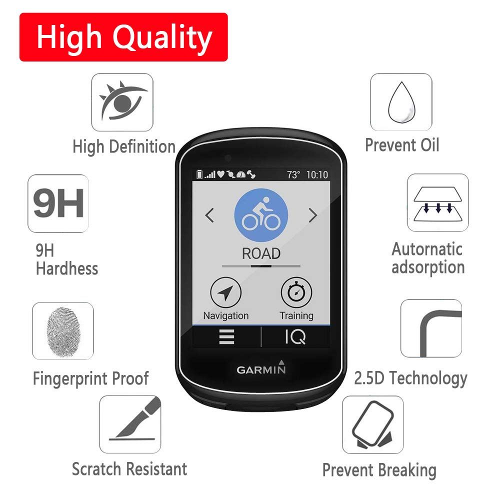 新品 【2パック】対応 Garmin Edge 830 ウォッチスクリーンプロテクター用 強化ガラス 傷防止 気泡なし HDクリア 硬度9H 透明度99.9%