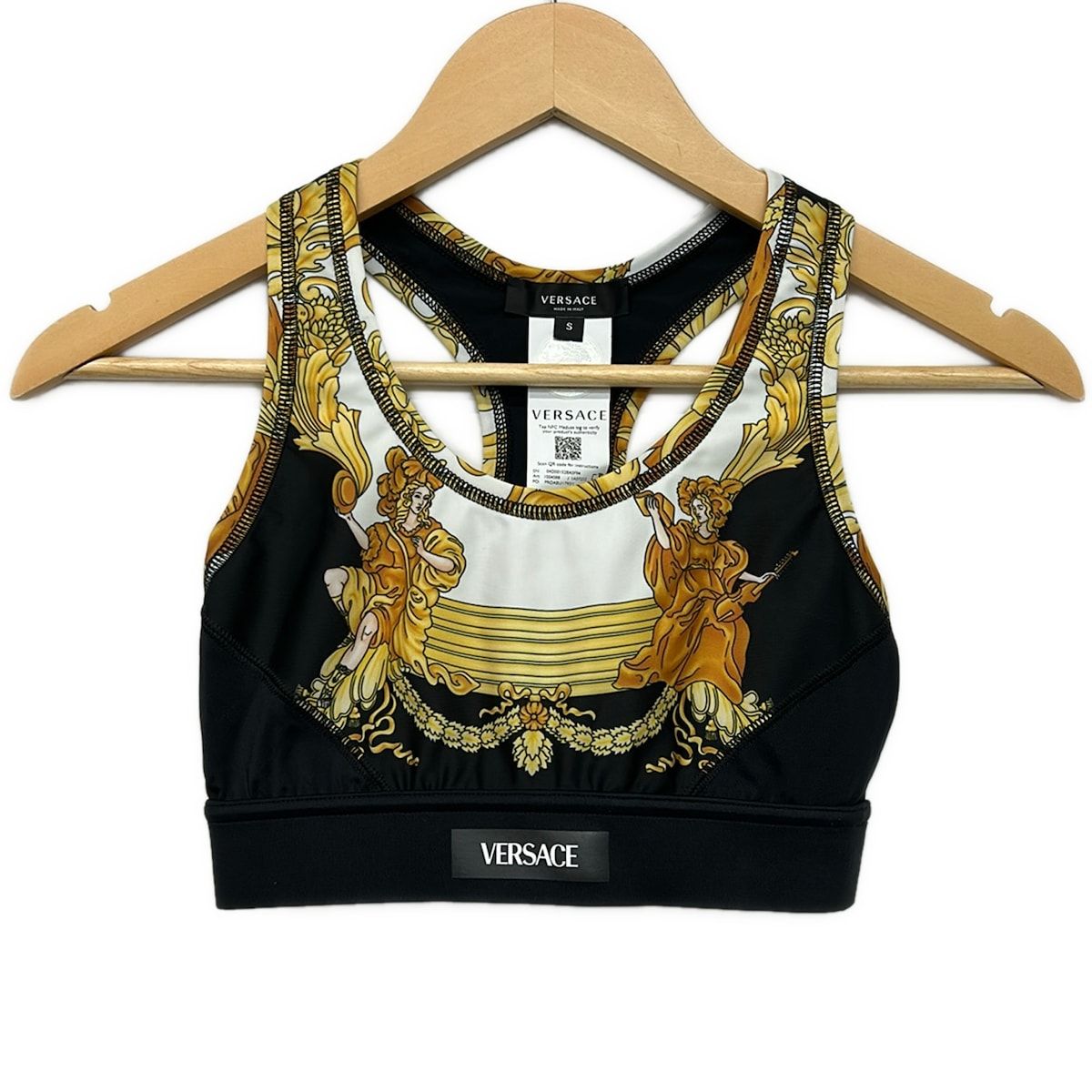VERSACE(ヴェルサーチ) タンクトップ サイズS レディース美品 - 黒
