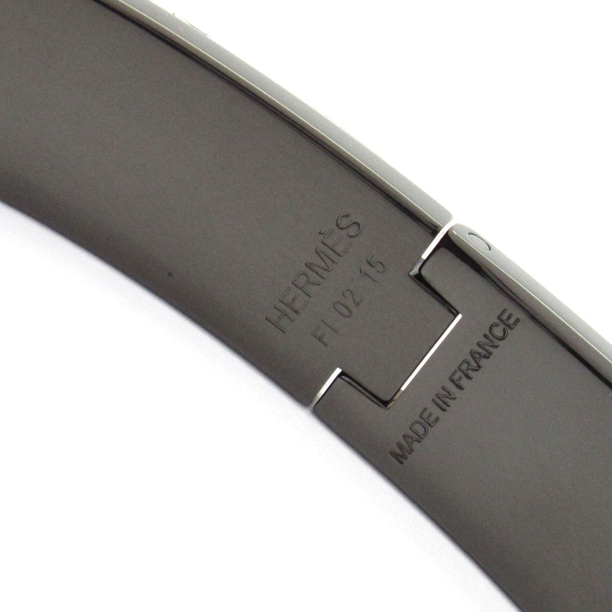 HERMES(エルメス) バングル美品 クリックHH レザー 黒×白 アマゾンの祭典・バンダナ/ソーブラック