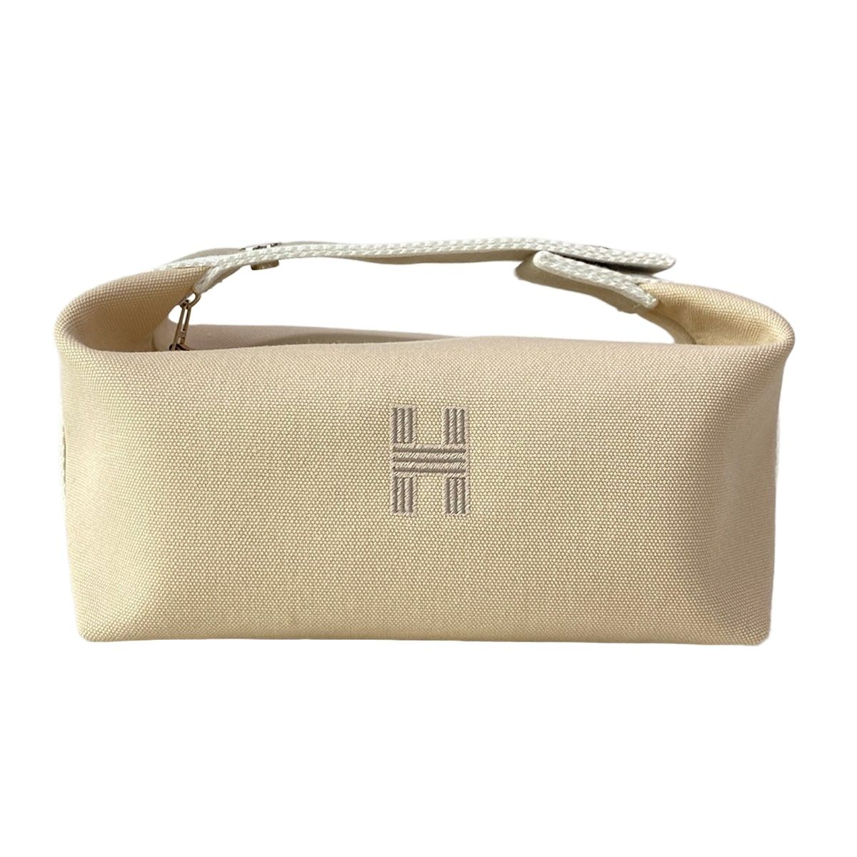 HERMES(エルメス) ハンドバッグ ブリッド ア ブラックPM ベージュ×グレー×白