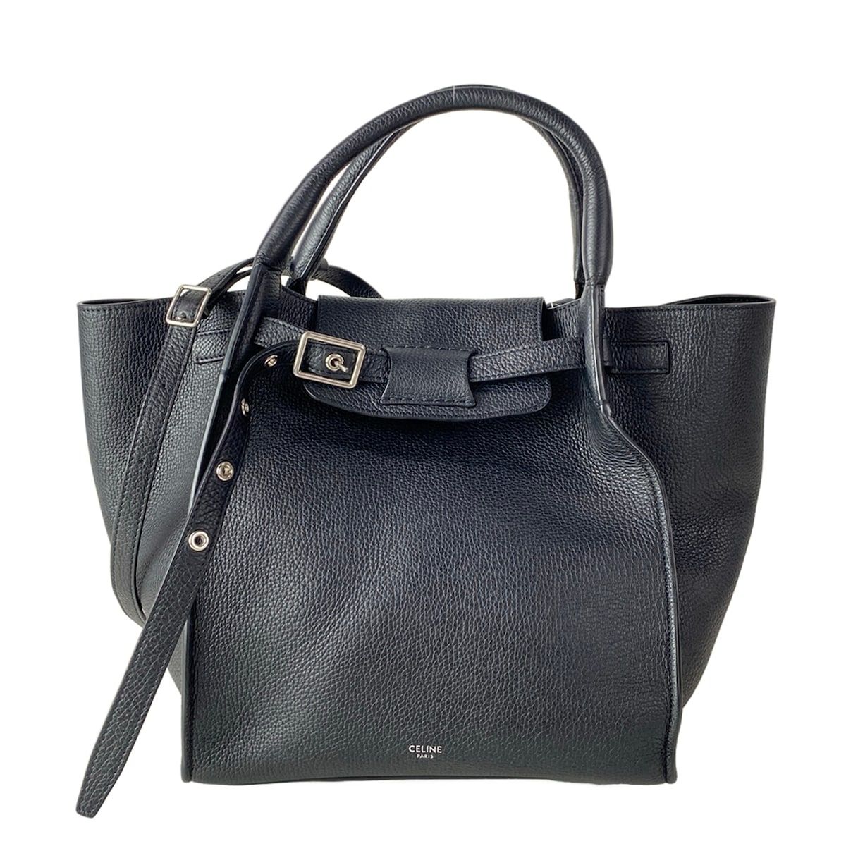 CELINE(セリーヌ) トートバッグ ビッグバッグスモールウィズロングストラップ 黒 レザー