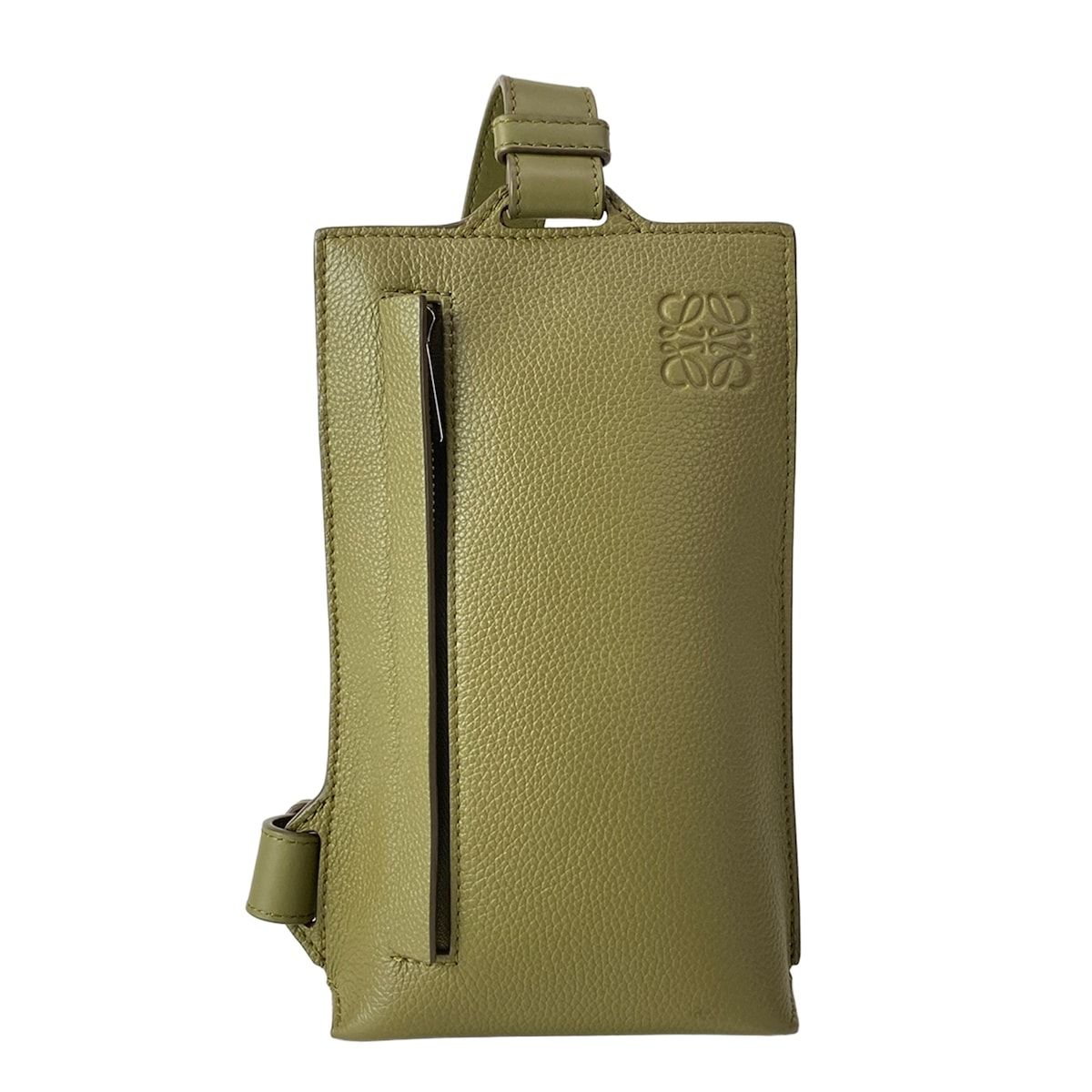 LOEWE(ロエベ) ワンショルダーバッグ美品 バーティカルTポケット カーキ