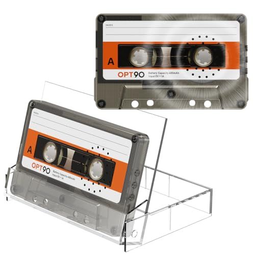 opt！ Cassette Speaker オプト90 カセット スピーカー カセットテープ型 ポータブルスピーカー Bluetooth 5.3 microSDカード対応 TELEC認証取得済 レトロスピーカー ラジカセ ミックステープ (クリアブラック)ｍａ