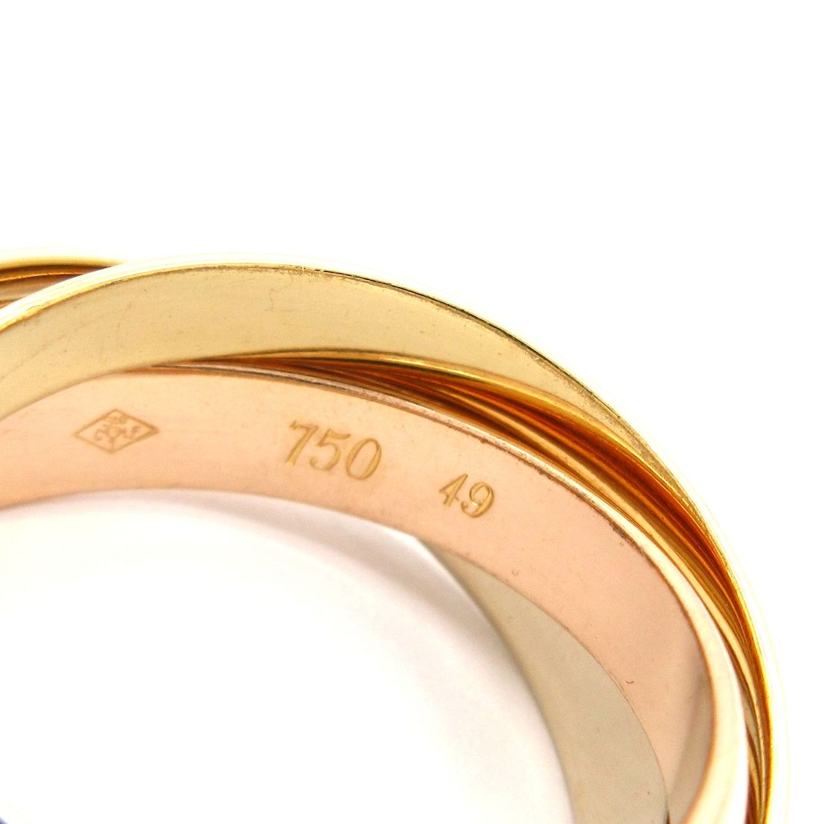 Cartier(カルティエ) 3連リング 49美品 トリニティ K18スリーカラー 