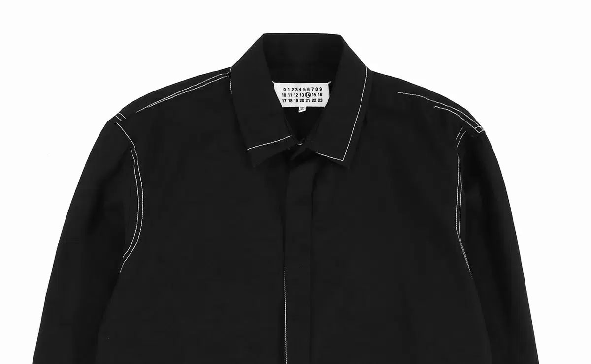 メゾンマルジェラ コントラスト スティッチ シャツ (40/実物画像あり サイズ95-100)