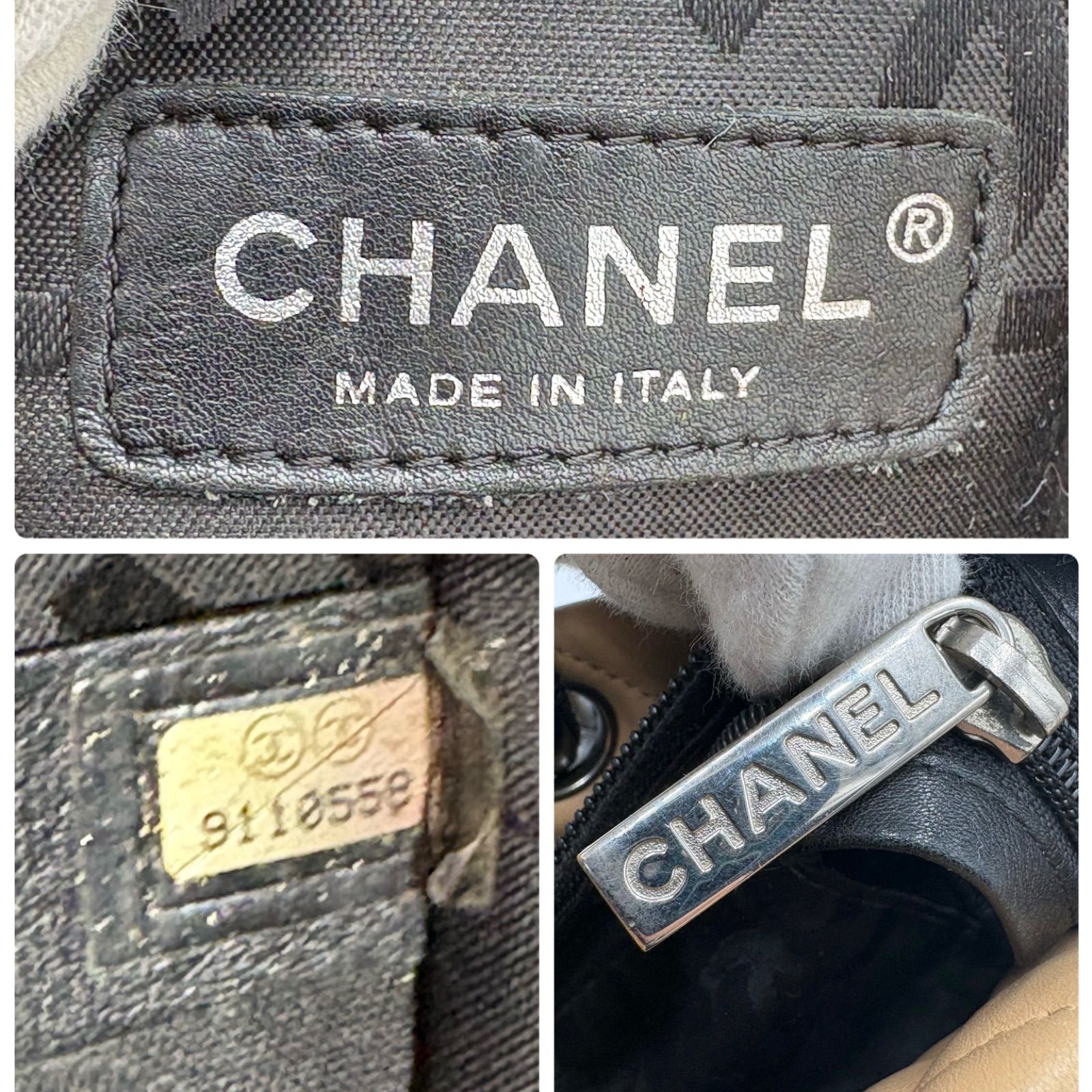 CHANEL シャネル カンボンライン ラージ トートバッグ シール有9番台