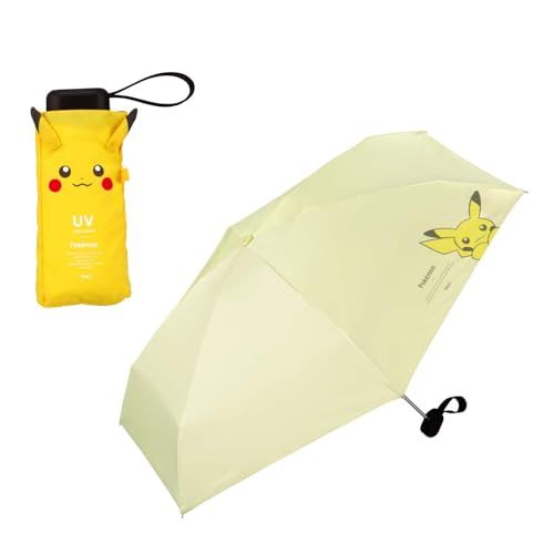 【2025】Wpc. 日傘 ポケモン 遮光冒険のパートナー ミニ イエロー（ピカチュウ） ≪遮光率100%/UVカット率100%/・UPF50＋/遮熱/晴雨兼用≫ 折りたたみ傘 軽量 コラボ コンパクト メンズ レディース 801-PM001-102ｍａ