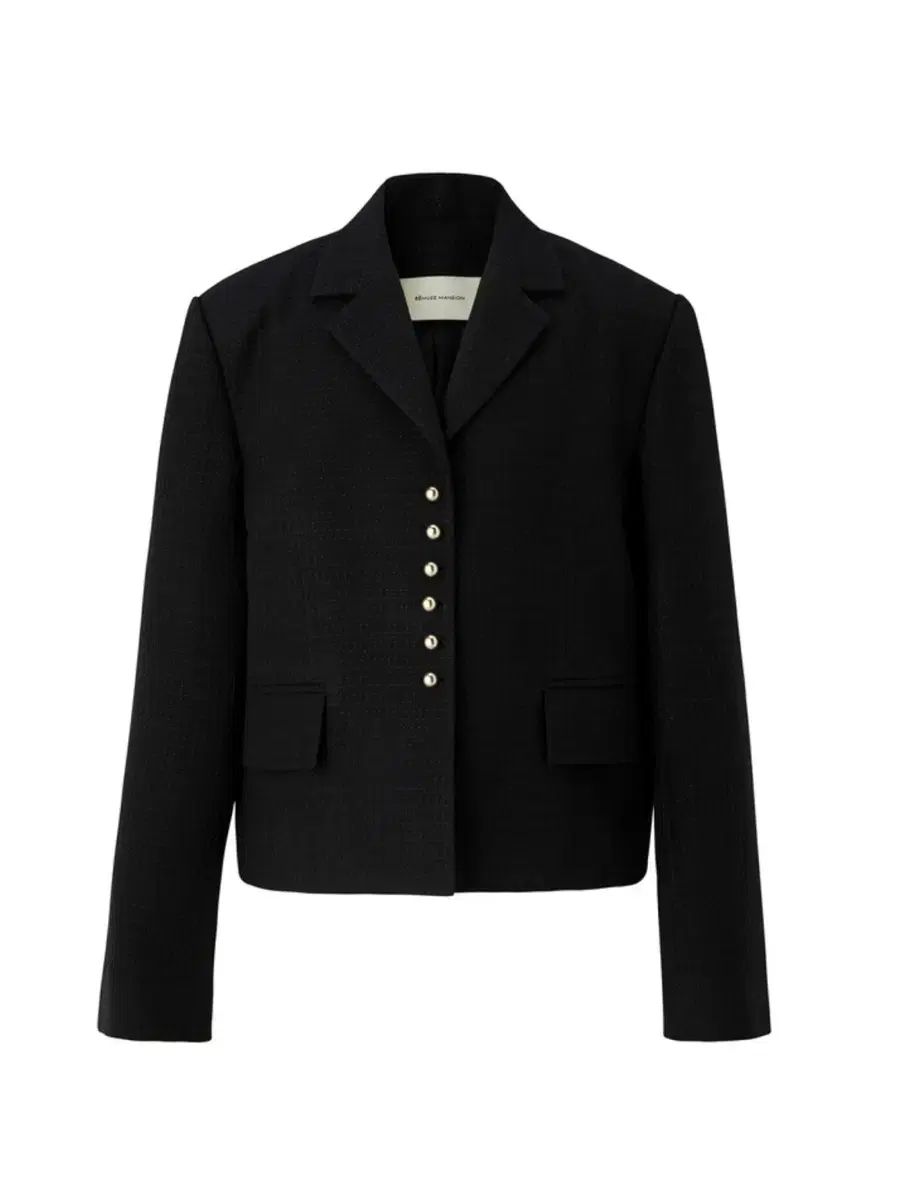 BEMUSE MANSION Gold button tweed jacket - Black