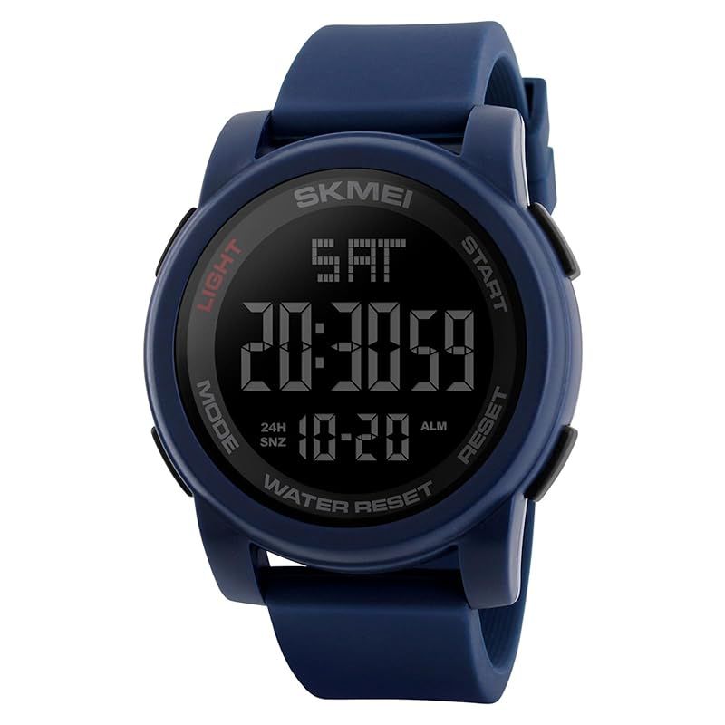 【新品】 Timever デジタル腕時計 メンズ スポーツ 防水 ストップウォッチ アラーム アウトドア led watch スポーツウォッチ 文字大きい 見やすい時計
