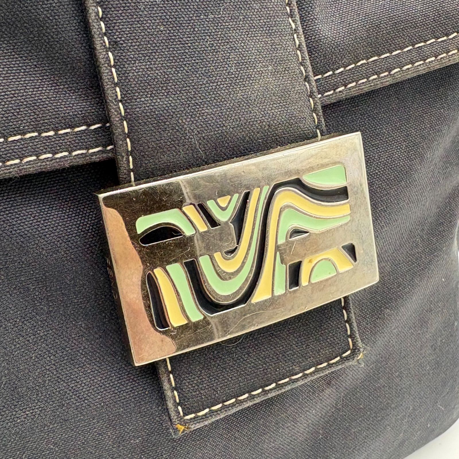 FENDI フェンディ マンマバケット マーブル金具 ショルダーバッグ 