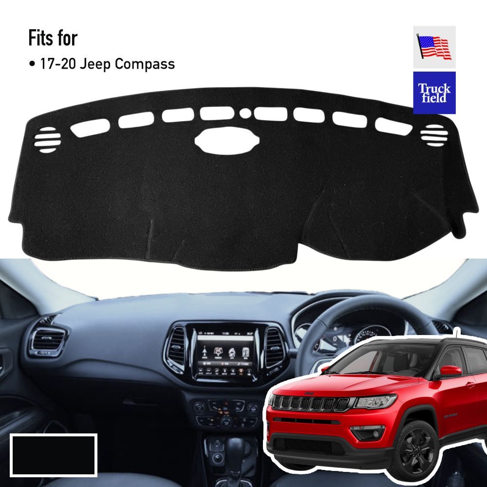 【コンパス用】ダッシュマット ブラック ジープ コンパス M6 前期 Jeep Compass 2017-20y Truckfield