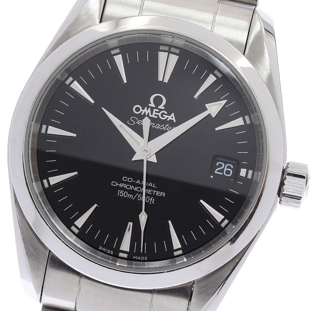 オメガ OMEGA 2504.50 シーマスター アクアテラ デイト コーアクシャル クロノメーター 自動巻き ボーイズ 保証書付き_964285