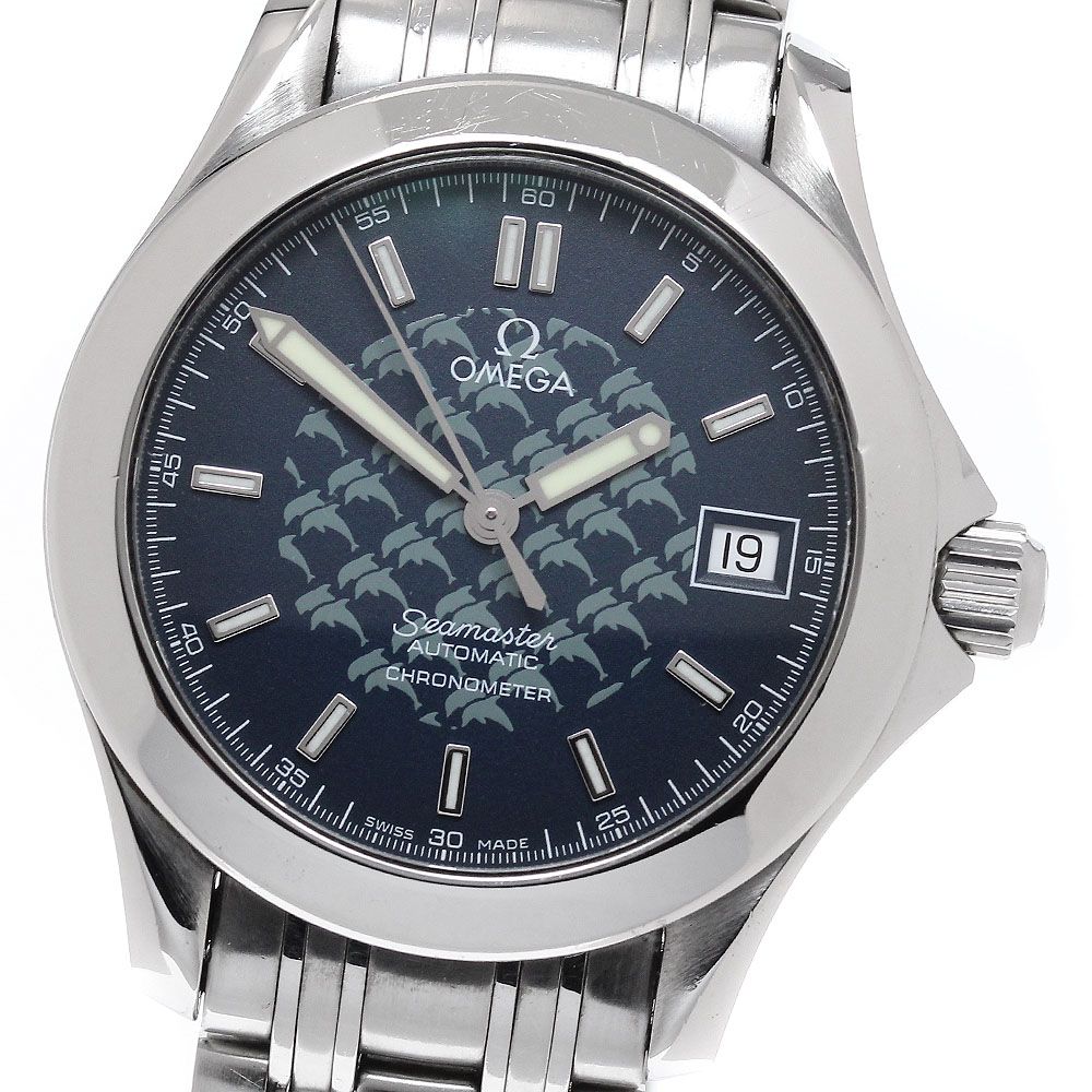 オメガ OMEGA 2508.80 シーマスター120 ジャックマイヨール 2002年限定 デイト 自動巻き メンズ 保証書付き_963113
