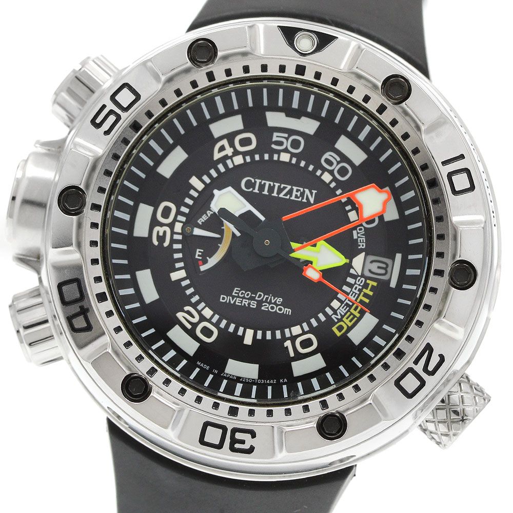 シチズン CITIZEN J250-S092191/BN2021-03E プロマスター アクアランド200ｍ デイト ソーラー メンズ 良品 _962167