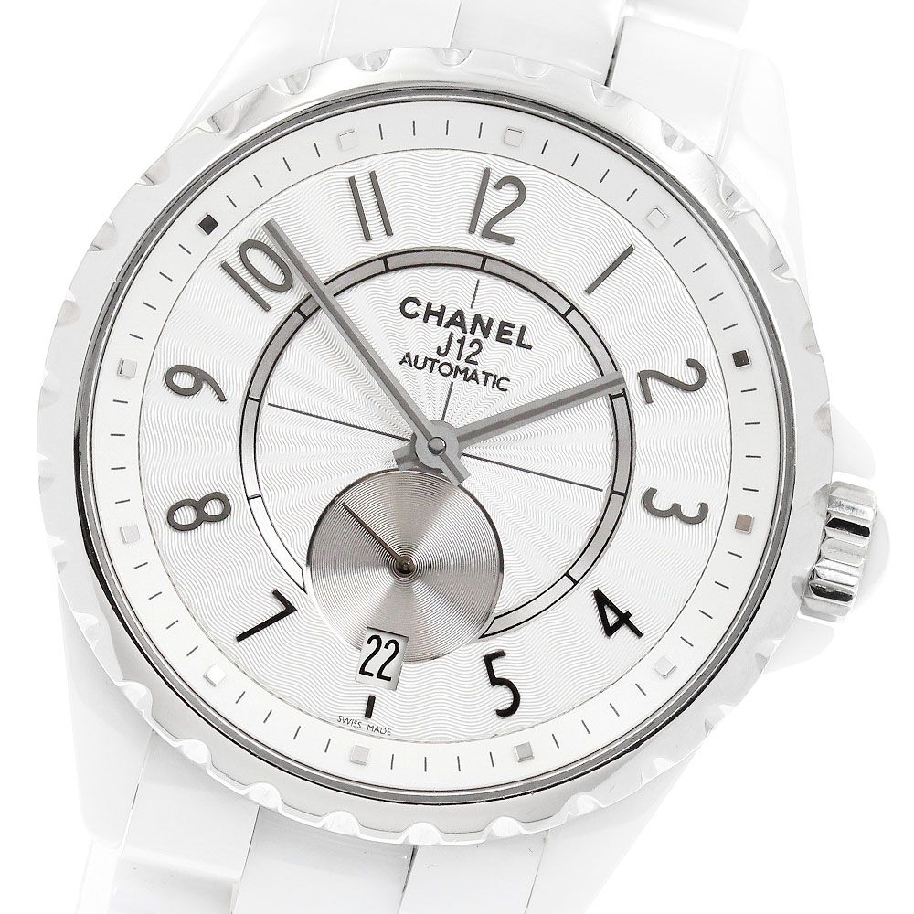 シャネル CHANEL H3837 J12 白セラミック 自動巻き ボーイズ 良品 _962952