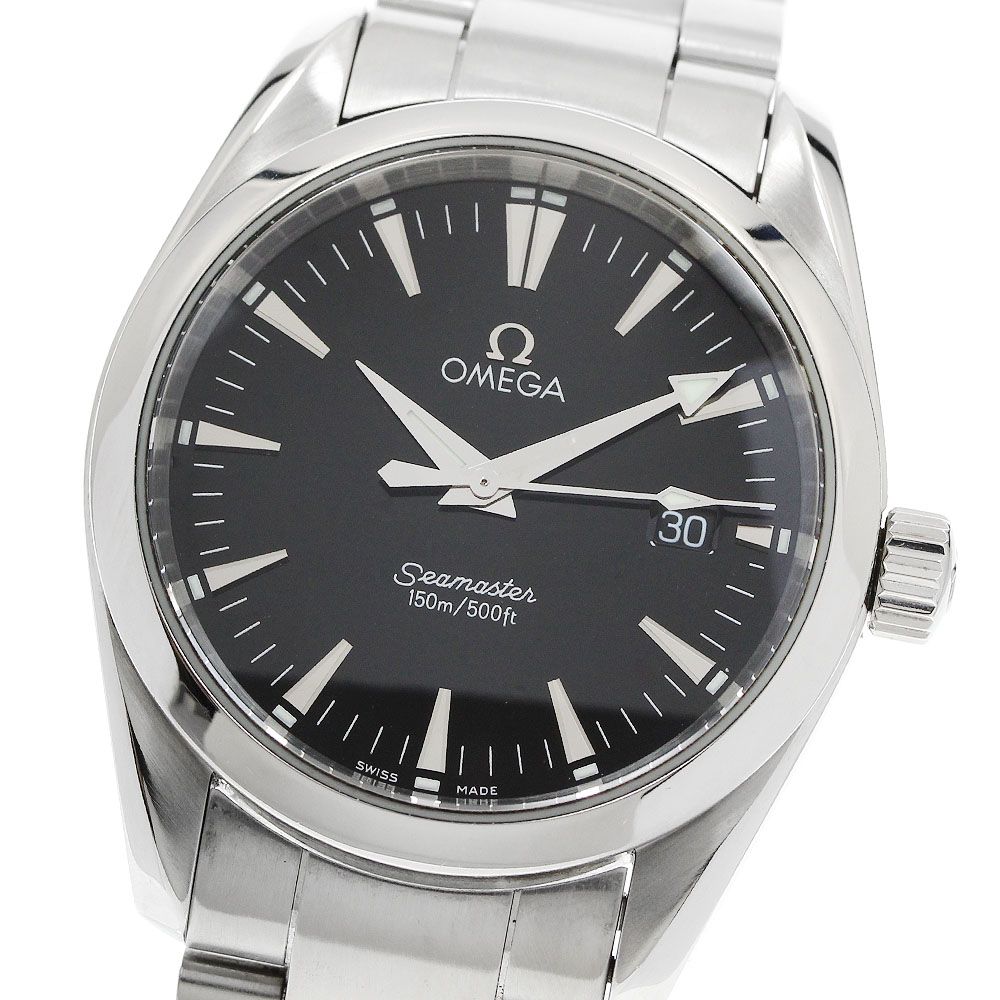オメガ OMEGA 2518.50 シーマスター アクアテラ デイト クォーツ ボーイズ 保証書付き_956792