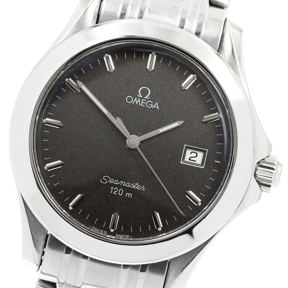 オメガ OMEGA 2511.41 シーマスター120ｍ デイト クォーツ メンズ 保証書付き_951015