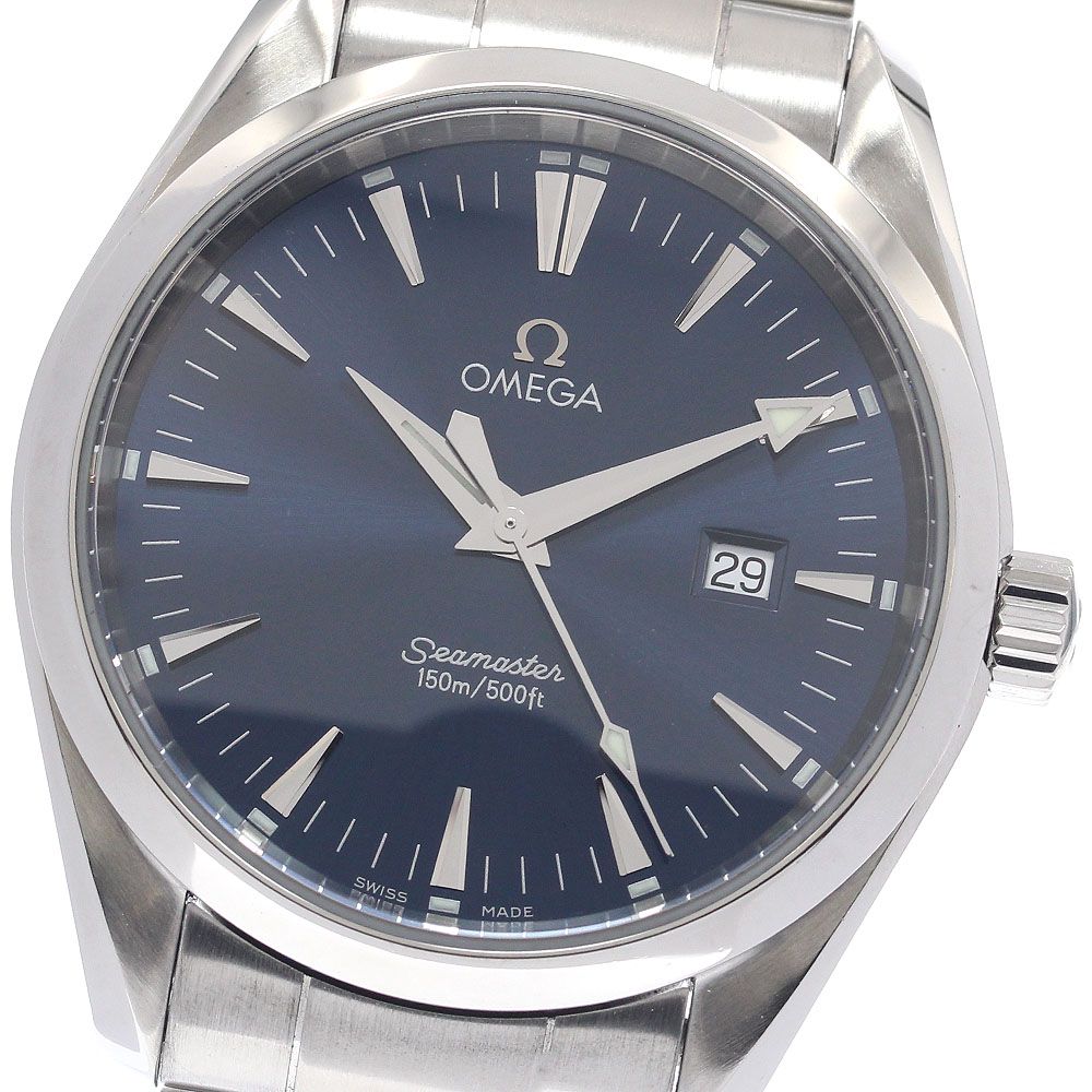 オメガ OMEGA 2517.80 シーマスター アクアテラ デイト クォーツ メンズ 良品 保証書付き_943959