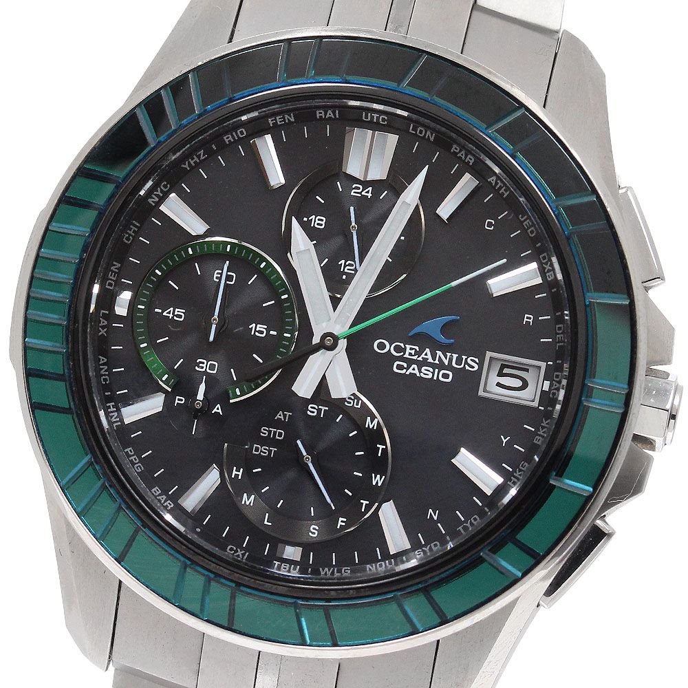 カシオ CASIO OCW-S7000SG-1AJR オシアナス マンタ 江戸切子ベゼル ソーラー電波 メンズ 良品 箱付き_964226