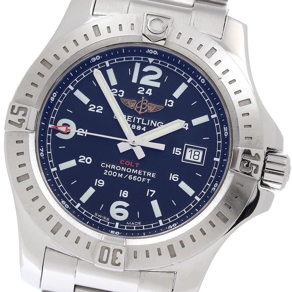 ブライトリング BREITLING A74388 コルト デイト クォーツ メンズ 良品 保証書付き_961430
