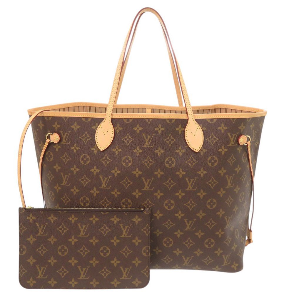 新品同様 ルイ ヴィトン ネヴァーフルGM ポーチ付 モノグラム M40990 トートバッグ LV 1668 LOUIS VUITTON