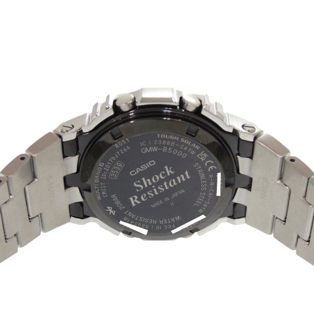 未使用 カシオ G-SHOCK フルメタル GMW-B5000D-2JF ブラック 黒文字盤 ブルー SS メタル タフソーラー 腕時計 1530【中古】CASIO 未使用 カシオ G-SHOCK フルメタル GMW-B5000D-2JF ブラック 黒文字盤