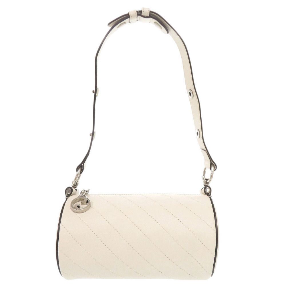 新品同様 グッチ ブロンディ 760170 レザー ホワイト ワンショルダー ショルダーバッグ 1305 GUCCI