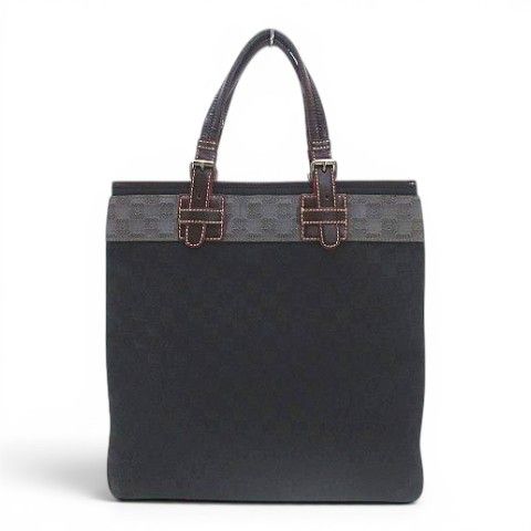 ロエベ LOEWE トートバッグ アナグラム ベージュ キャンバス レザー