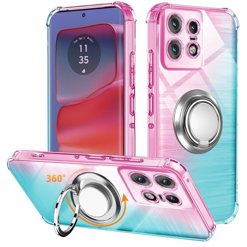 【新品】 Motorola Edge 50 Pro / 50s pro ケースリング TPU 薄型 軽量シリコン モトローラ edge50 pro / edge50s pro ケース 耐衝撃 指紋防止 車載ホルダー対応 防塵 一体型 人気 携帯カバー(ピンクグ
