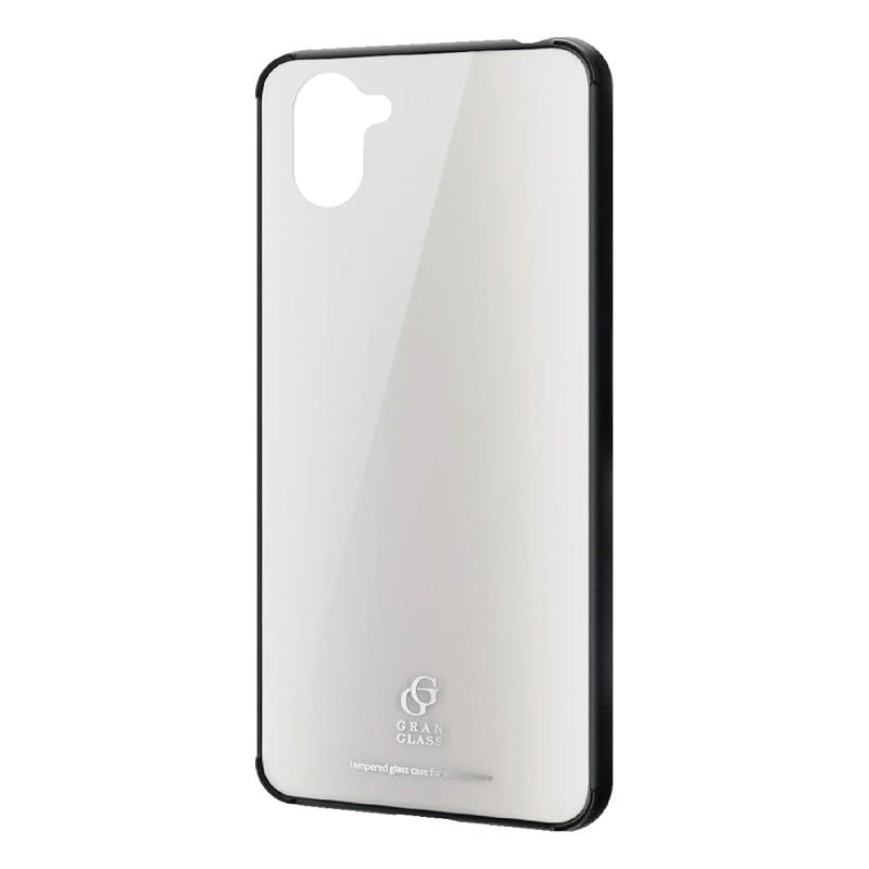 【新品】 エレコム AQUOS R3 ケース ハイブリッドケース [ガラスとソフト素材の2種構造で本体を保護] 美しいリアルガラス採用 SIMPLE DESIGN design for AQUOS ホワイト PM-AQR3HVCG3WH