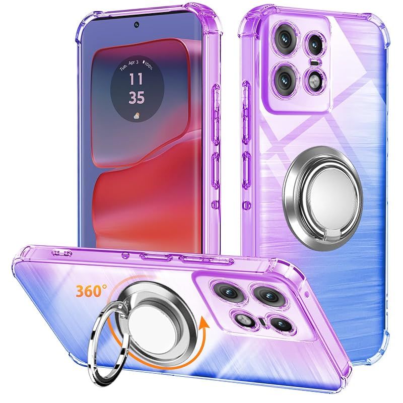 【新品】 Motorola Edge 50 Pro / 50s pro ケースリング TPU 薄型 軽量シリコン モトローラ edge50 pro / edge50s pro ケース 耐衝撃 指紋防止 車載ホルダー対応 防塵 一体型 人気 携帯カバー(パープル