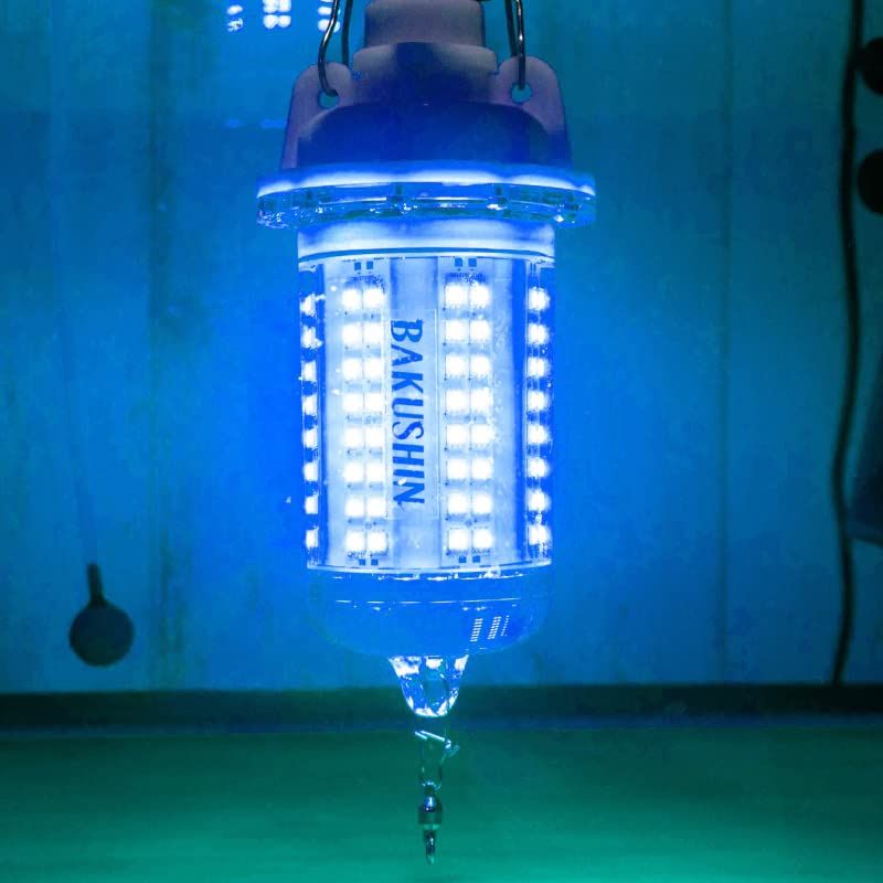 【新品】FUNKS 集魚灯 充電式 BAKUSHIN コードレス 中深海 ブルー 強力 水中 LED 集魚ライト ワイヤレス 水中集魚灯 高輝度 30w 青 水中ライト 深海 pro
