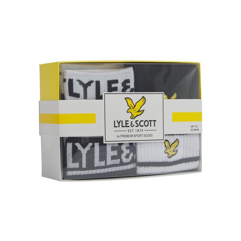 ライルアンドスコット メンズ アンダーウェア 靴下 Lyle and Scott Lyle Ackley 4pk Sock Sn99 Black ブラック