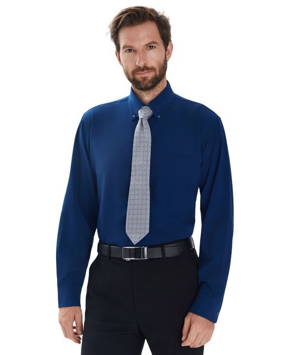クラブルーム メンズ トップス シャツ ギンガムチェック ギンガム Club Room Mens Medium Gingham Dress Shirt Blue ブルー