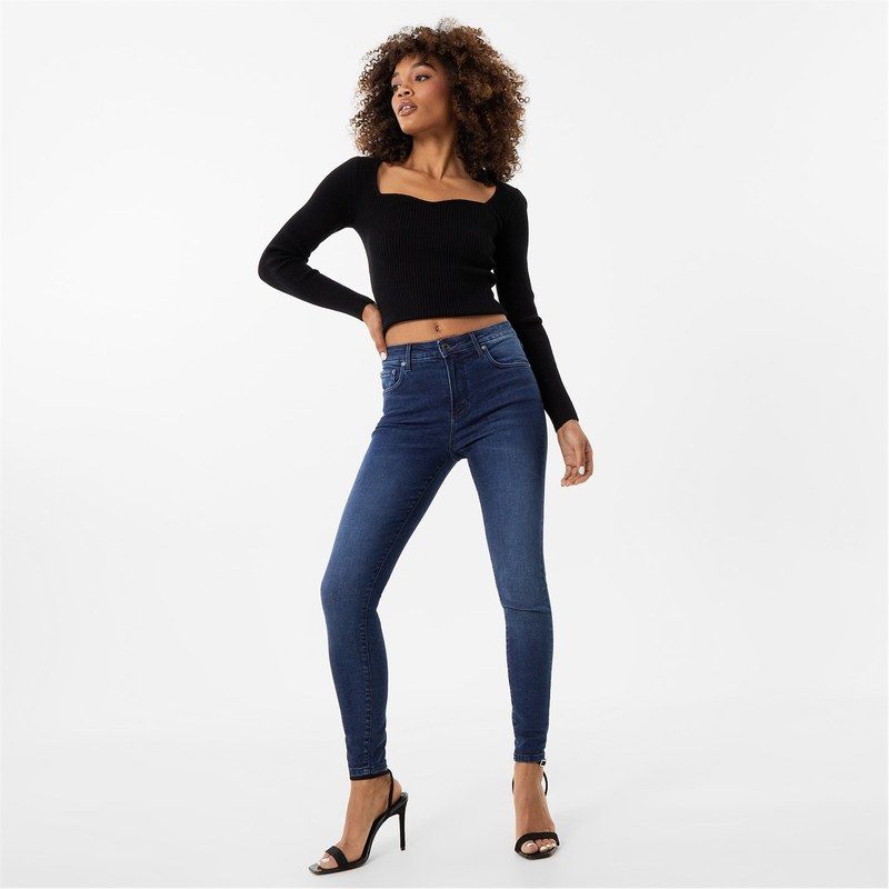 ジャック ウィルス レディース ボトムス デニムパンツ ジーンズ Jack Wills Aimie Mid Rise Skinny Jeans Dark Indigo インディゴ