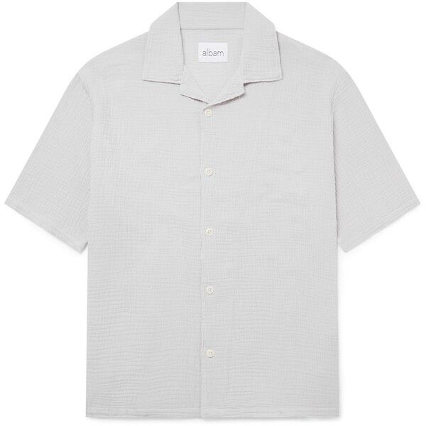 アルバム メンズ トップス シャツ Albam Crnkl Hol Shir Sn42 Light Grey 019 グレー