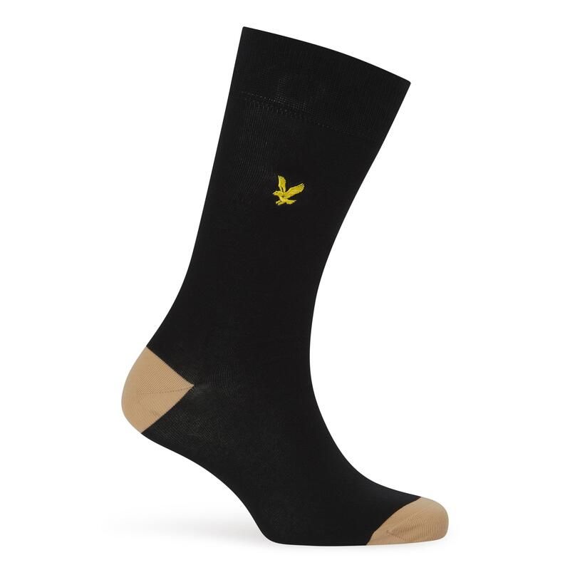 ライルアンドスコット メンズ アンダーウェア 靴下 Lyle and Scott Mens Crew Socks Black ブラック