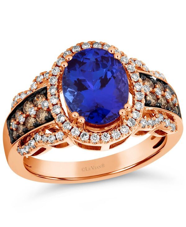 ル ヴァン レディース アクセサリー リング Le Vian Blueberry Tanzanite 212 ctw Diamond 58 ctw Halo Statement Ring in 14k