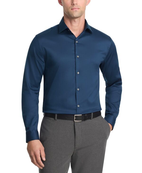 ケネスコール メンズ トップス シャツ スリムフィット Kenneth Cole Reaction Mens Slim Fit Stretch Dress Shirt Navy ネイビー