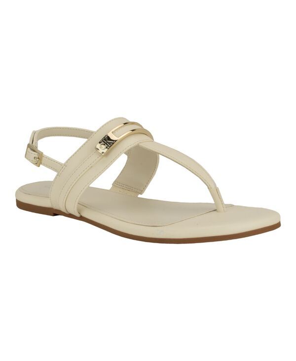 カルバンクライン レディース シューズ サンダル Calvin Klein Womens Bettia Flat Slingback Sandals Ivory アイボリー
