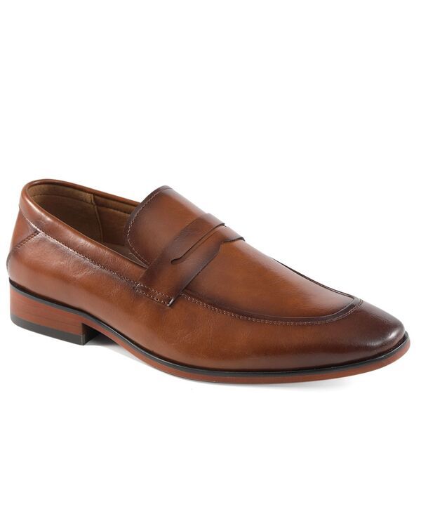 ゲス メンズ シューズ スリッポン・ローファー GUESS Mensymon SlipOn Tapered Toe Dresshoes Dark Natural